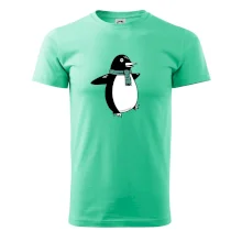 Tučňák se zelenou šálou