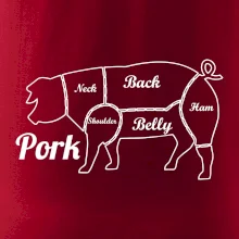 Prase nákres rozřezání