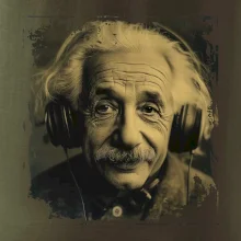 Albert se sluchátky Albert se sluchátky
