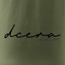 Psací nápis syn - dcera s ročníkem