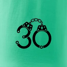 Narozeninové tričko pro policajta - pouta 30