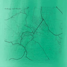 Černobílá mapa Kralupy nad Vltavou