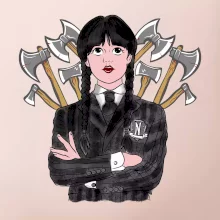 Sekery - holka v černém (Pecka design)