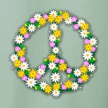 Peace symbol kopretiny