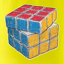 Rubikova kostka kreslená