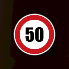 Dopravní značka - omezení rychlosti 50
