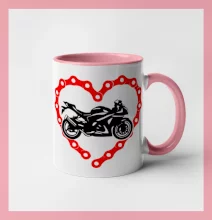 Moto srdce řetěz - silniční