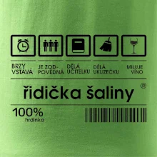 Čárový kód - řidička šaliny