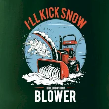 Kick snow blower