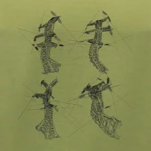 Zkroucený stožár vysokého vedení