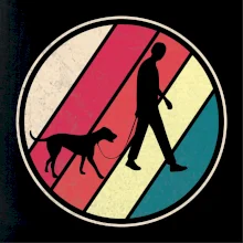 Retro kruh - lovecký pes