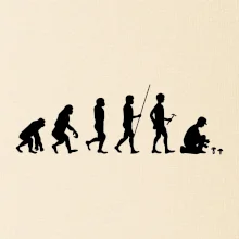 Evoluce houbař muž