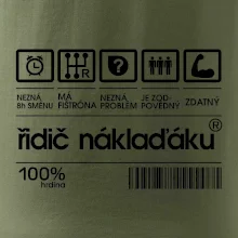 Čárový kód řidič náklaďáku