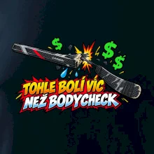 Zlomená hokejka bolí víc než bodycheck