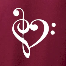 Houslový klíč srdce