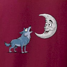 Parové triko - Vlk a měsíc