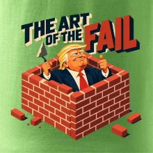 Donald Trump zazděný ve vlastní zdi