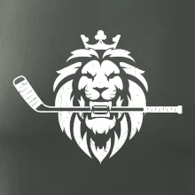 Lev s hokejkou v tlamě