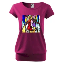 Vitráž - Ježíš a kříž