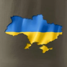 Ukrajina vlajka mapa