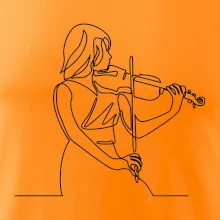 Houslistka jedním tahem