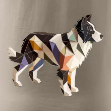 Border colie slepená z papíru