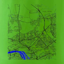 Praha 18200 - Mapa s vodními toky