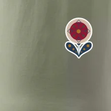 Folklor na prsu květina kulatá