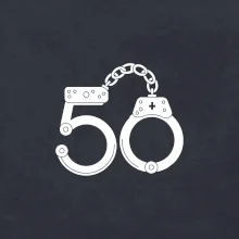 Narozeninové tričko pro policajta - pouta 50