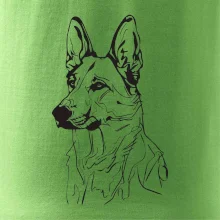 Německý ovčák černá kresba