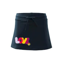 Love nápis s květinou