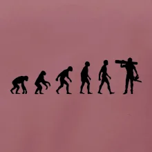 Evoluce dřevorubec - pila a kmen