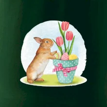 Velikonoční zajíček tulipány Velikonoční zajíček tulipány