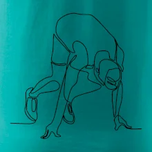 Běžec na startu jedním tahem