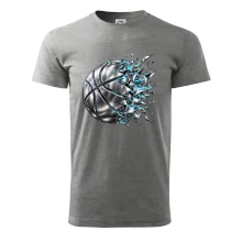 Kovový basketbalový míč s elektrickými střepy