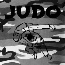 Judo nápis + postavy