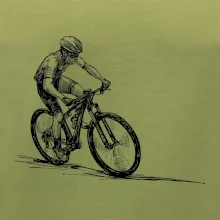 MTB kreslený cyklista