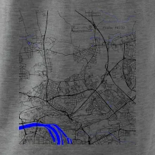 Praha 18200 - Mapa s vodními toky