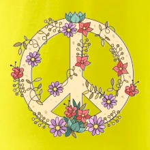 Peace symbol pískový