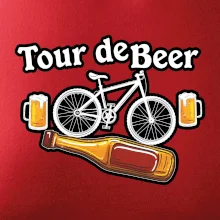 Tour de beer - kolo - pivo a nápis na zádech