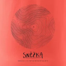 Sněžka - vrstevnice v kruhu