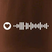 Zamilovaný Spotify kód na prsu