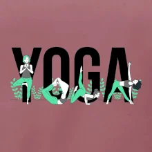 Yoga nápis barevný