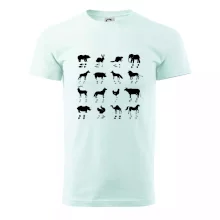 Zvířecí stopy s obrázkem zvířete - stopy zvířat