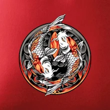 Yin & Yang Koi kapr - oranžový Yin & Yang Koi kapr - oranžový