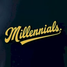 Generace Y - Millennials žlutý nápis Generace Y - Millennials žlutý nápis