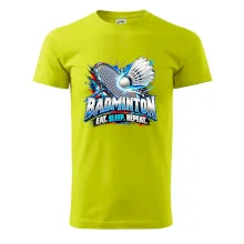 Badmintonová raketa s košíčkem eat sleep repeat