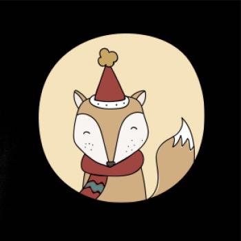 Vánoční liška v kolečku