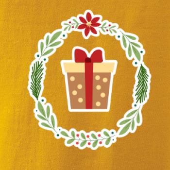 Vánoční věnec s dárkem