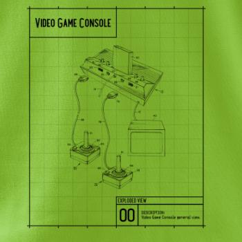 Nákres video game console s joystickem Nákres video game console s joystickem